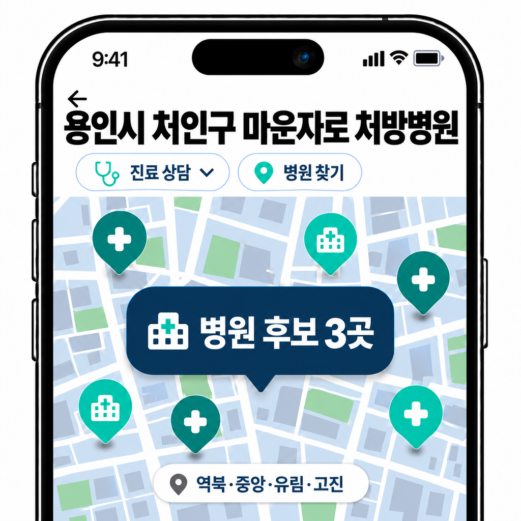 용인시 처인구 마운자로 처방병원 찾기|역북·중앙·유림 동선 1 image 102