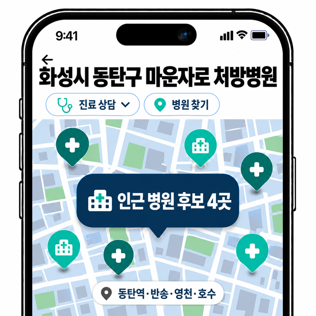 화성시 동탄구 마운자로 병원 찾기|동탄역·반송·영천 인근 후보 1 image 108