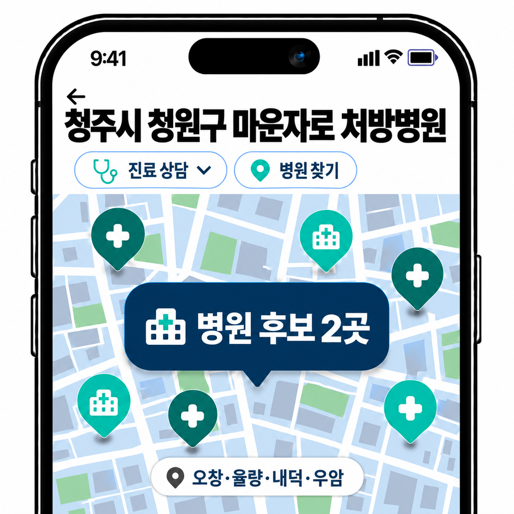 청주시 청원구 마운자로 처방병원 찾기|오창·율량·내덕·우암 1 image 119