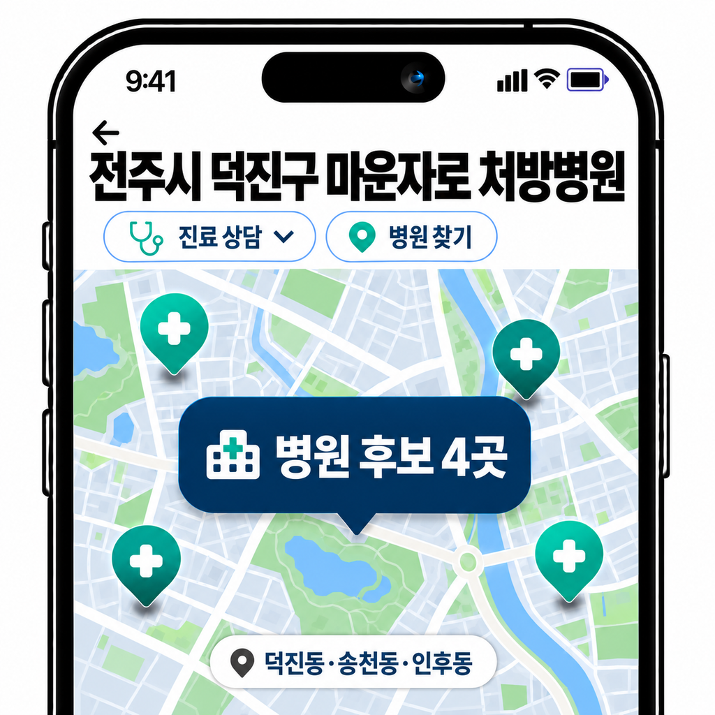 전주시 덕진구 마운자로 처방병원 찾기, 병원 소재지까지 확인해야 하는 이유 1 image 127