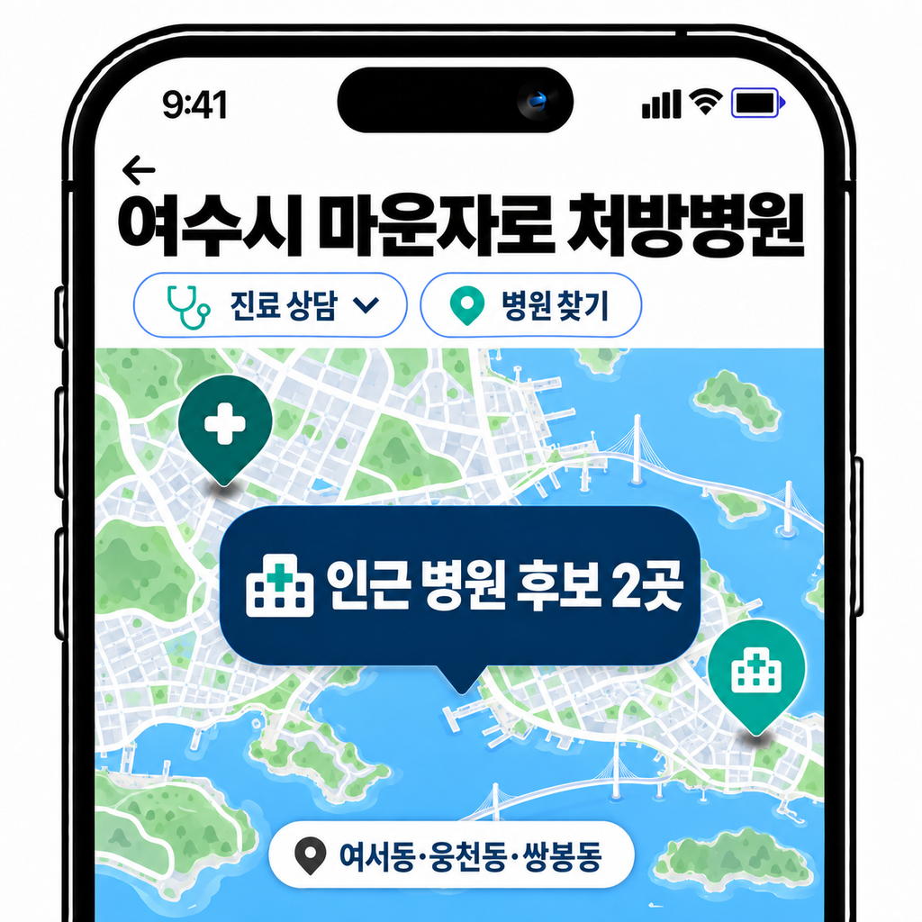 여수시 마운자로 처방병원 찾기, 여서동·웅천동·쌍봉동 동선 정리 1 image 129