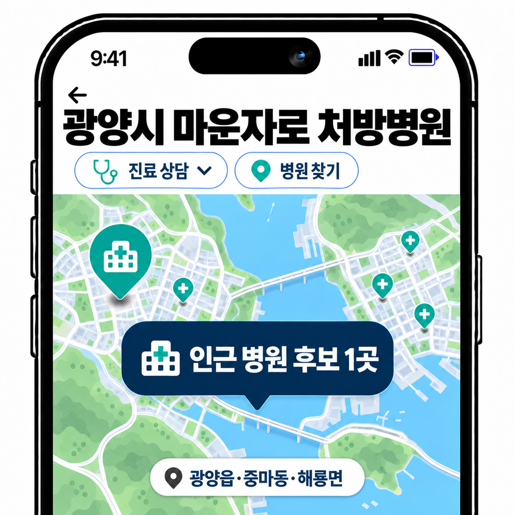 광양시 마운자로 처방병원 찾기, 광양읍·중마동과 순천 해룡면 비교 1 image 131