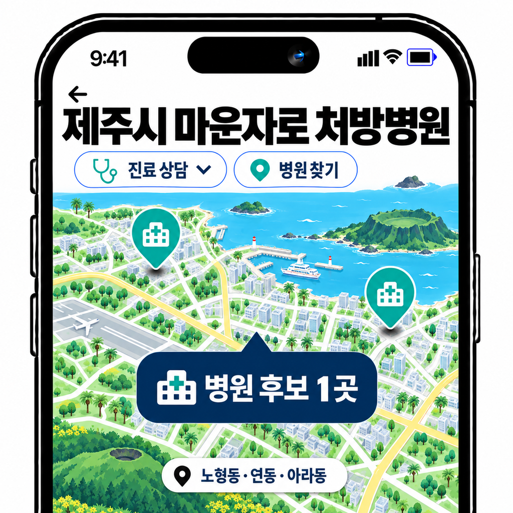 제주시 마운자로 처방병원 찾기, 노형동·연동·아라동 동선 정리 1 image 151